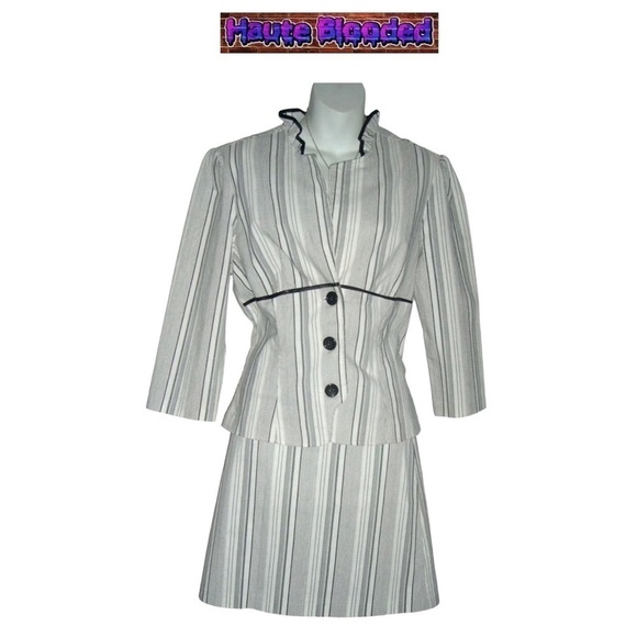 y2k Speechless Suit Striped Clueless Style Academia Office Work Blazer Skirt 13 - Picture 5 of 14